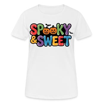 Halloween effrayant et doux - T-shirt respirant Femme - blanc - Devant - AI Model Female 172 dark (172cm)