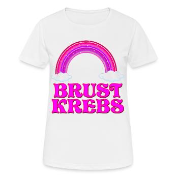 BRUSTKREBS REGENBOGEN - Frauen T-Shirt atmungsaktiv - Weiß - Vorne - AI Model Female 172 dark (172cm)