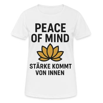 Zen-Lotus Frieden und Innere Kraft - Frauen T-Shirt atmungsaktiv - Weiß - Vorne - AI Model Female 172 dark (172cm)