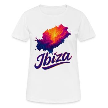Île d’Ibiza Holiday Silhouette Cadeau d’été pour enterrement de vie de garçon - T-shirt respirant Femme - blanc - Devant - AI Model Female 172 dark (172cm)