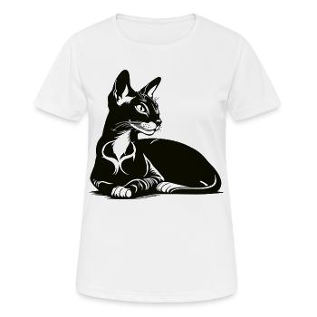 Orientalisch Kurzhaar – Elegant und charismatisch - Frauen T-Shirt atmungsaktiv - Weiß - Vorne - AI Model Female 172 dark (172cm)