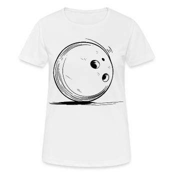 Bowlingkugel Zeichnung - Frauen T-Shirt atmungsaktiv - Weiß - Vorne - AI Model Female 172 dark (172cm)
