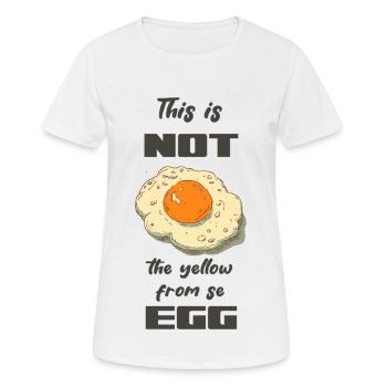 Dieses Ei ist nicht das Gelbe - Frauen T-Shirt atmungsaktiv - Weiß - Vorne - AI Model Female 172 dark (172cm)