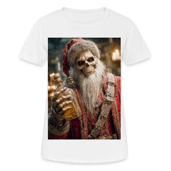 Père Noël squelette dans Ember Gorefest - T-shirt respirant Femme - blanc - Devant - AI Model Female 172 dark (172cm)