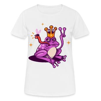Prinz Kröte - Frauen T-Shirt atmungsaktiv - Weiß - Vorne - AI Model Female 172 dark (172cm)