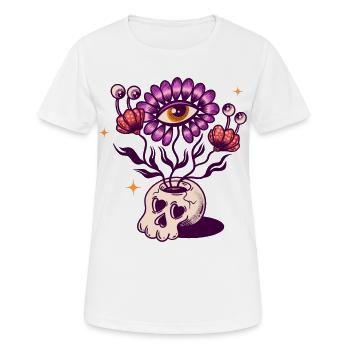 Crâne vase - T-shirt respirant Femme - blanc - Devant - AI Model Female 172 dark (172cm)
