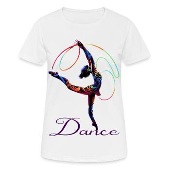 Poète de danse à la lumière de l’arc-en-ciel - T-shirt respirant Femme - blanc - Devant - AI Model Female 172 dark (172cm)