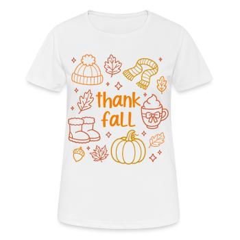 Thank Fall - Women's Breathable T-Shirt - white - Front - AI Model Female 172 dark (172cm)