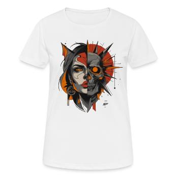 Dualité de l’humanité - T-shirt respirant Femme - blanc - Devant - AI Model Female 172 dark (172cm)