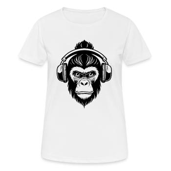 Chemise Monkey Head Chillout Lounge Vibe Edition - T-shirt respirant Femme - blanc - Devant - AI Model Female 172 dark (172cm)