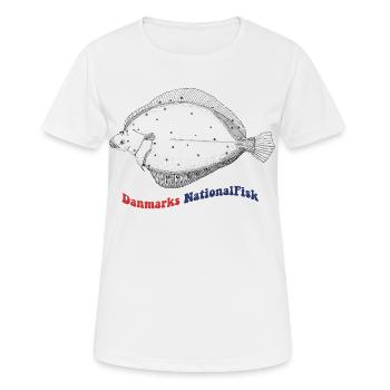 Dänemarks nationale Fisch-Rüben-Spaette - Frauen T-Shirt atmungsaktiv - Weiß - Vorne - AI Model Female 172 dark (172cm)
