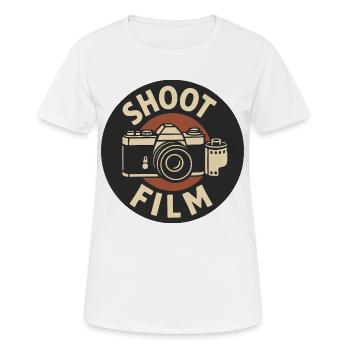 Shoot Film Retro Camera - Women's Breathable T-Shirt - white - Front - AI Model Female 172 dark (172cm)