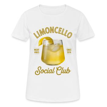 Limoncello Social Club – Night Vibes - Women's Breathable T-Shirt - white - Front - AI Model Female 172 dark (172cm)