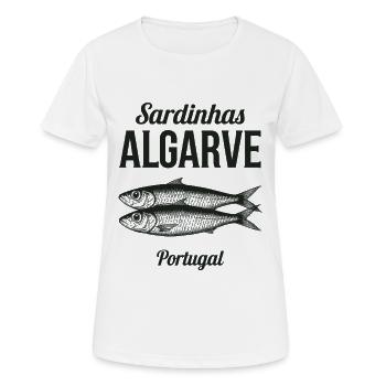 Sardinhas Algarve Portugal - Frauen T-Shirt atmungsaktiv - Weiß - Vorne - AI Model Female 172 dark (172cm)
