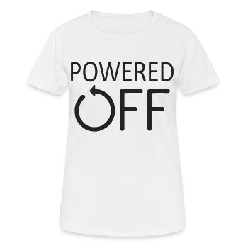 POWERED OFF Switched off and in sleep mode - Women's Breathable T-Shirt - white - Front - AI Model Female 172 dark (172cm)