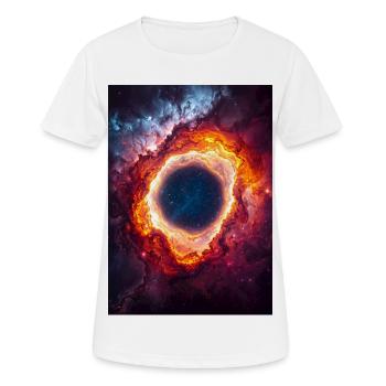 Celestial Ring Nebula Glow - Women's Breathable T-Shirt - white - Front - AI Model Female 172 dark (172cm)