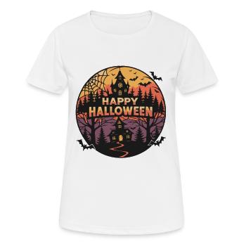 Halloween Ghostly Castle - Women's Breathable T-Shirt - white - Front - AI Model Female 172 dark (172cm)