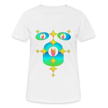 Mille étoiles - T-shirt respirant Femme - blanc - Devant - AI Model Female 172 dark (172cm)