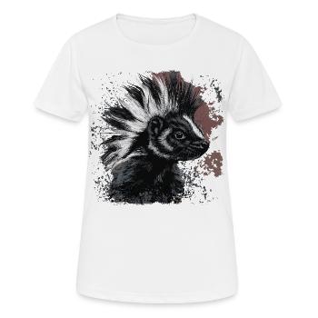 Lustiges Punkrock Stinktier - Frauen T-Shirt atmungsaktiv - Weiß - Vorne - AI Model Female 172 dark (172cm)