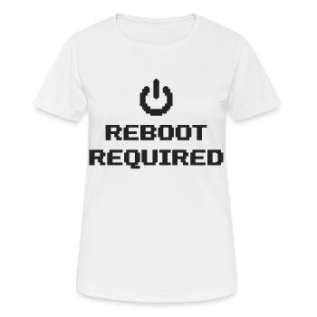REBOOT REQUIRED Restart Required - Women's Breathable T-Shirt - white - Front - AI Model Female 172 dark (172cm)