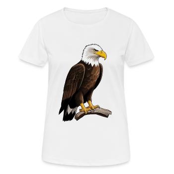 Imperial eagle on branch - Women's Breathable T-Shirt - white - Front - AI Model Female 172 dark (172cm)