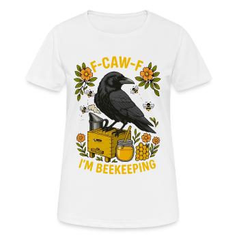 F-Caw-F crow funny - Women's Breathable T-Shirt - white - Front - AI Model Female 172 dark (172cm)