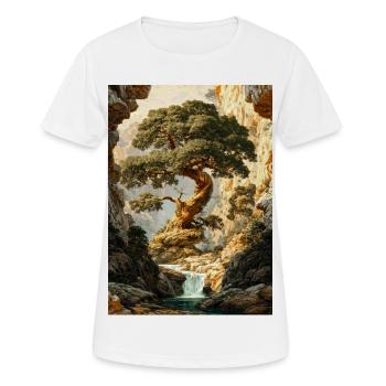 Uralter Baum in den Canyon Falls - Frauen T-Shirt atmungsaktiv - Weiß - Vorne - AI Model Female 172 dark (172cm)