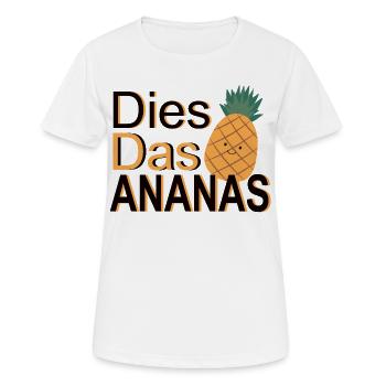 This The Pineapple – Pun - Women's Breathable T-Shirt - white - Front - AI Model Female 172 dark (172cm)