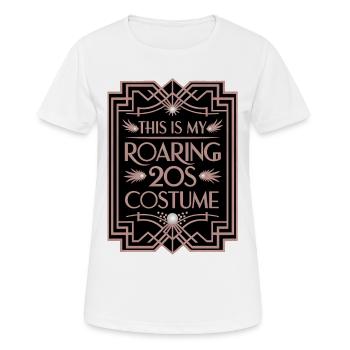 Rugissement Années 20 Costume Artwork - T-shirt respirant Femme - blanc - Devant - AI Model Female 172 dark (172cm)