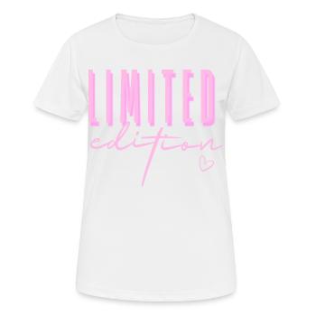 Limited Edition Pink Script | Streetwear Design - Frauen T-Shirt atmungsaktiv - Weiß - Vorne - AI Model Female 172 dark (172cm)