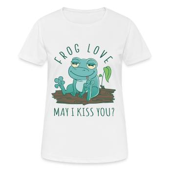 Ich bin kein Frosch, ich bin ein Prinz -Lovedesign - Frauen T-Shirt atmungsaktiv - Weiß - Vorne - AI Model Female 172 dark (172cm)