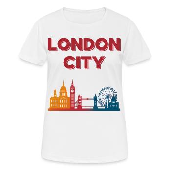 Dégradé de la skyline de Londres - T-shirt respirant Femme - blanc - Devant - AI Model Female 172 dark (172cm)