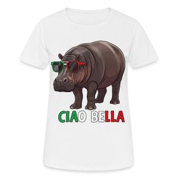 Ciao Bella - T-shirt respirant Femme - blanc - Devant - AI Model Female 172 dark (172cm)