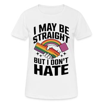 Poignée de main arc-en-ciel de l’unité - T-shirt respirant Femme - blanc - Devant - AI Model Female 172 dark (172cm)