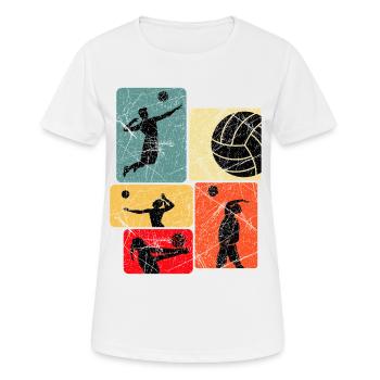 Beach Volleyball Volleyballerin Volleyballer - Frauen T-Shirt atmungsaktiv - Weiß - Vorne - AI Model Female 172 dark (172cm)