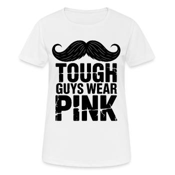 Tough Guys Wear Pink - Frauen T-Shirt atmungsaktiv - Weiß - Vorne - AI Model Female 172 dark (172cm)