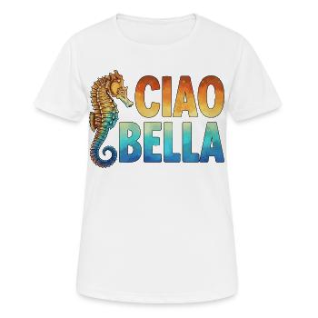 Ciao Bella - Frauen T-Shirt atmungsaktiv - Weiß - Vorne - AI Model Female 172 dark (172cm)