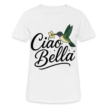 Ciao Bella - Women's Breathable T-Shirt - white - Front - AI Model Female 172 dark (172cm)