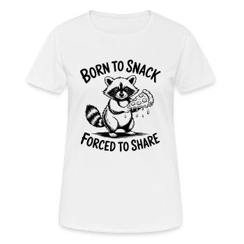 Né pour grignoter, forcé de partager - Drôle de raton laveur - T-shirt respirant Femme - blanc - Devant - AI Model Female 172 dark (172cm)