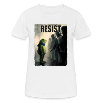 Frog Resist Portland - Frauen T-Shirt atmungsaktiv - Weiß - Vorne - AI Model Female 172 dark (172cm)