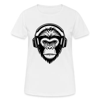 Chemise Graffiti Monkey Head Streetstyle Beat Edition - T-shirt respirant Femme - blanc - Devant - AI Model Female 172 dark (172cm)