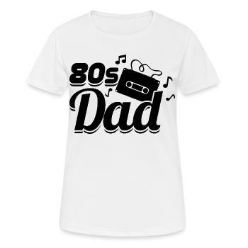 Papa des années 80 - T-shirt respirant Femme - blanc - Devant - AI Model Female 172 dark (172cm)