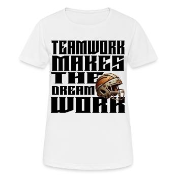 Vintage Football Helmet Bronze Style Motivation Quote - Women's Breathable T-Shirt - white - Front - AI Model Female 172 dark (172cm)