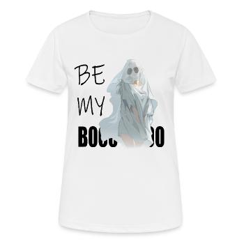 Be My Boo – Geist im ätherischen Schleier - Frauen T-Shirt atmungsaktiv - Weiß - Vorne - AI Model Female 172 dark (172cm)