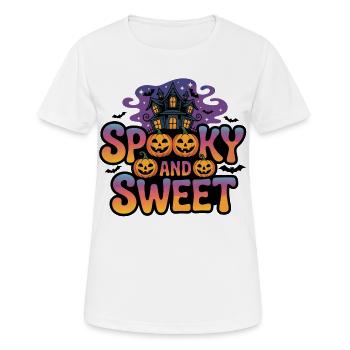 Spooky and Sweet Halloween Vibes - Women's Breathable T-Shirt - white - Front - AI Model Female 172 dark (172cm)