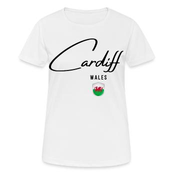 Design élégant Cardiff, fierté galloise - T-shirt respirant Femme - blanc - Devant - AI Model Female 172 dark (172cm)