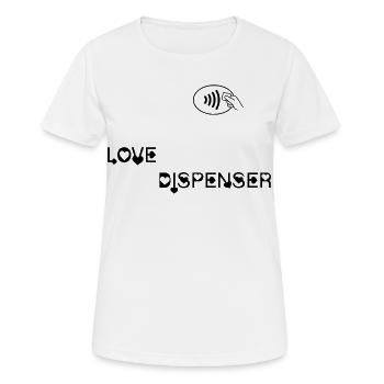 Liebe DIspenser - Frauen T-Shirt atmungsaktiv - Weiß - Vorne - AI Model Female 172 dark (172cm)