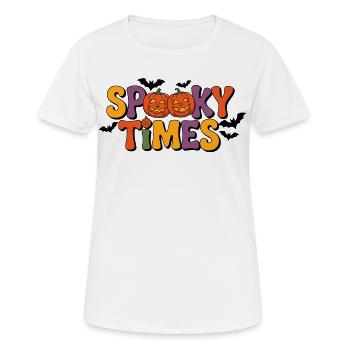 Spooky Times Halloween Pumpkins - Women's Breathable T-Shirt - white - Front - AI Model Female 172 dark (172cm)