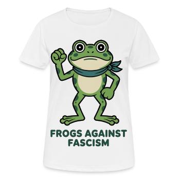 Grenouille contre le fascisme - T-shirt respirant Femme - blanc - Devant - AI Model Female 172 dark (172cm)