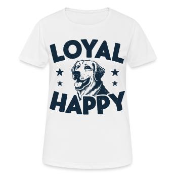 Toutou Loyal et Joyeux - T-shirt respirant Femme - blanc - Devant - AI Model Female 172 dark (172cm)